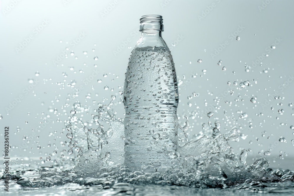 mineral water bottles drinking with splash spilling out liquid and bubbles advertising professional photography mineral water bottles drinking with splash spilling out liquid and bubbles advertising professional photography