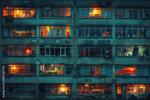 Wallpaper Mural sidewalk of a tall dark building is lit up at night professional photography Torontodigital.ca