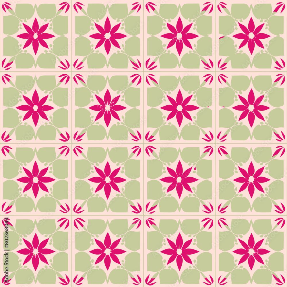 flower pattern on a green background flower pattern on a green background