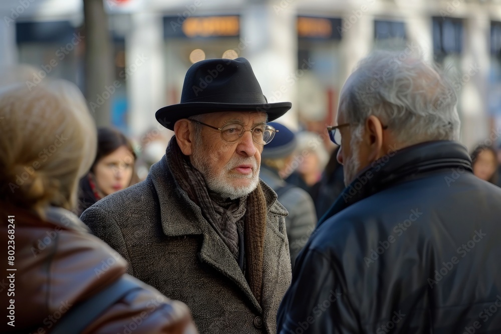 Unidentified people in the street in Frankfurt, Germany. Unidentified people in the street in Frankfurt, Germany.