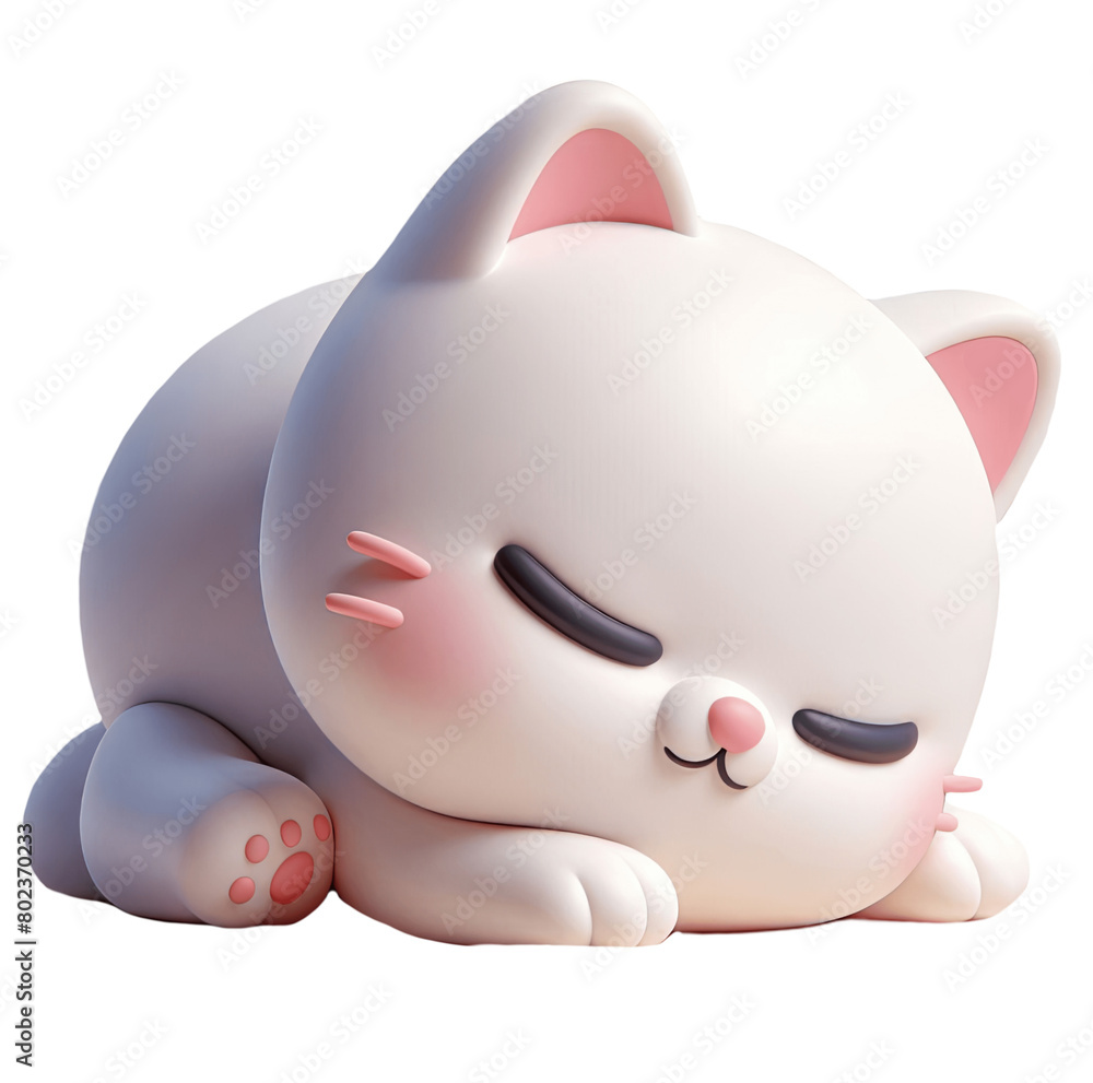 Cat, animals, baby kitten, 3D illustrations, Isolated on transparent ...
