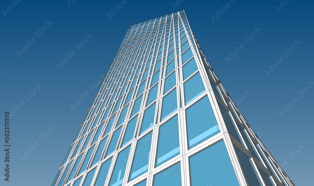Obraz premium modern office building with sky
