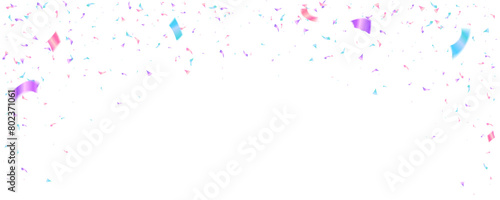 party holiday  festival  birthday  and anniversary falling confetti decoration header banner