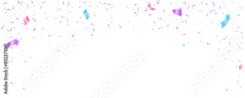party holiday, festival, birthday, and anniversary falling confetti decoration header banner