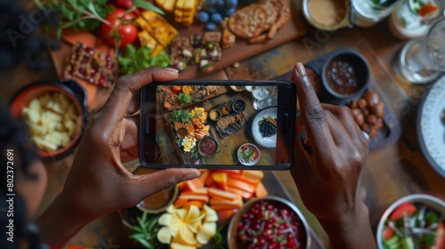 A Smartphone Capturing a Meal