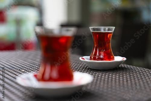 Turkish Tea (Türk Çayı) in the Turkish Breakfast Photo, Uskudar Istanbul, Turkiye (Turkey) photo