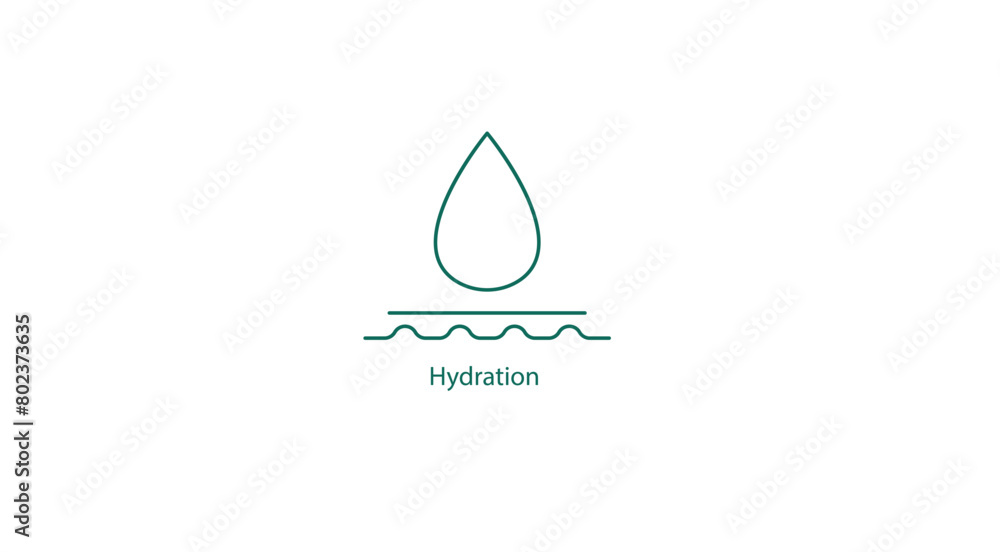 Vector Icon: Hydration Treatment Symbol Vector Icon: Hydration Treatment Symbol