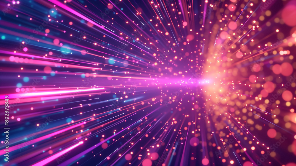 Fototapeta premium InfoStream: Vector Depiction of Internet Data Flow