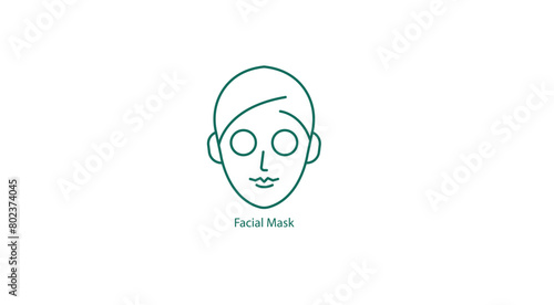 Vector Icon: Facial Mask Skincare Symbol