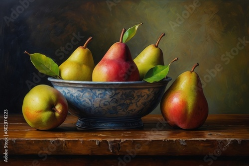 Pears in a plate