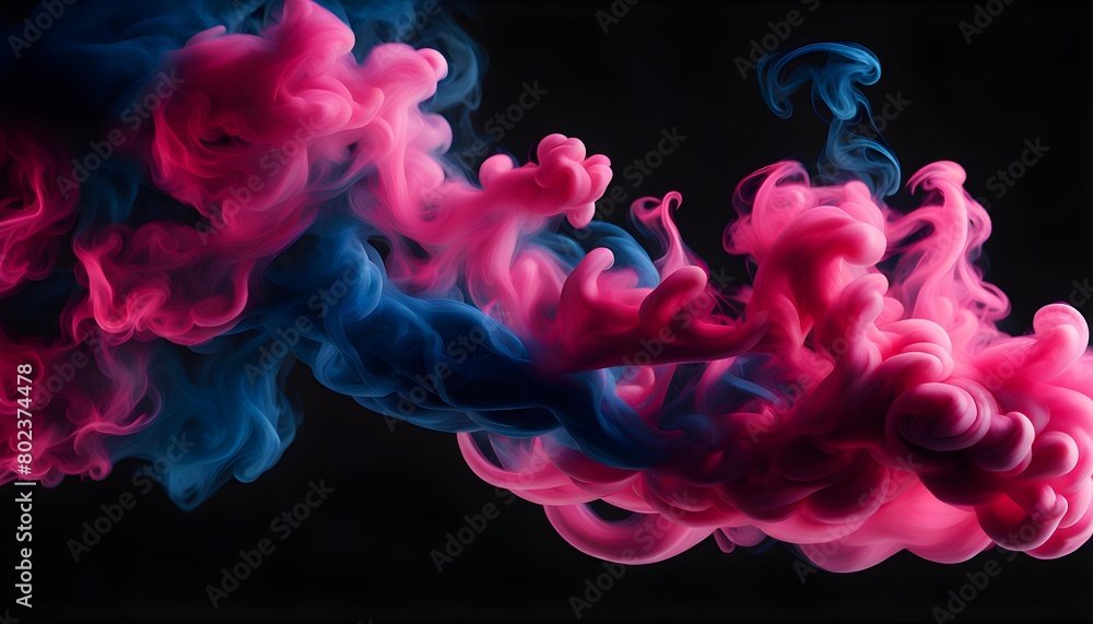 Fototapeta premium Isolate Beautiful Smooth Smoke Illustration