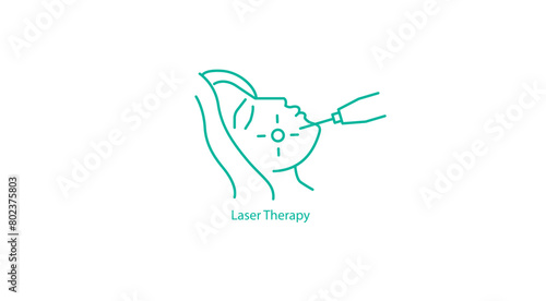 Vector Icon: Laser Treatment Procedure Symbol
