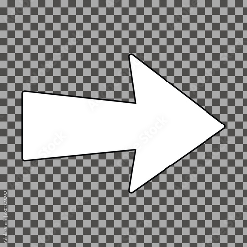 white arrow icon, white arrow isolated on transparent background, arrow icon for your additional design needs, web app symbol direction etc. Vector illustration. Eps file 143.