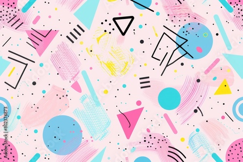 Abstract geometric pattern on a pink backdrop. Suitable for design projects