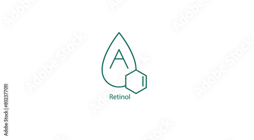 Vector Icon: Retinol Treatment Symbol photo