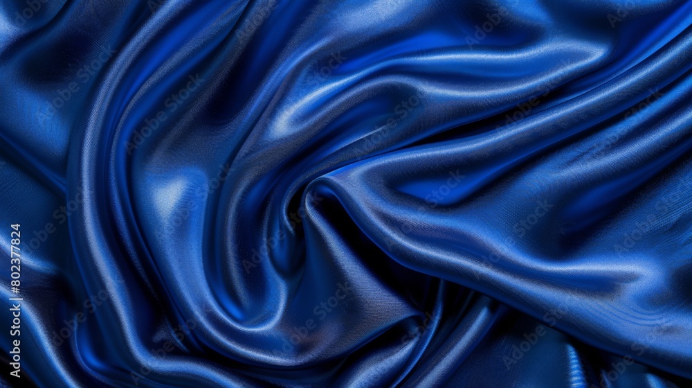 Silky satin fabric in a royal blue shade brings a smooth and luxurious texture to your background. Silky satin fabric in a royal blue shade brings a smooth and luxurious texture to your background.