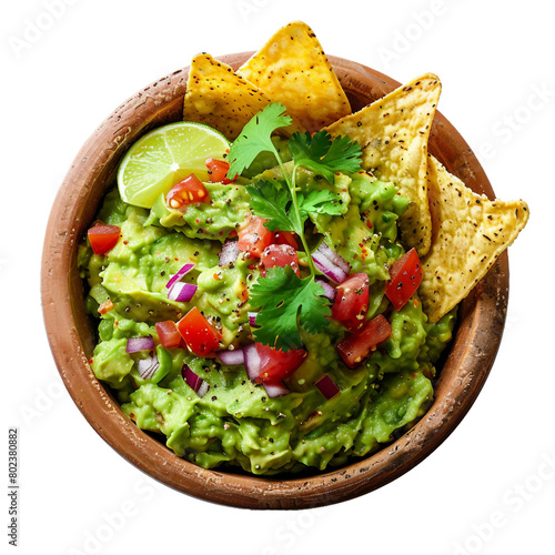 Guacamole, transparent background, isolated image, generative AI