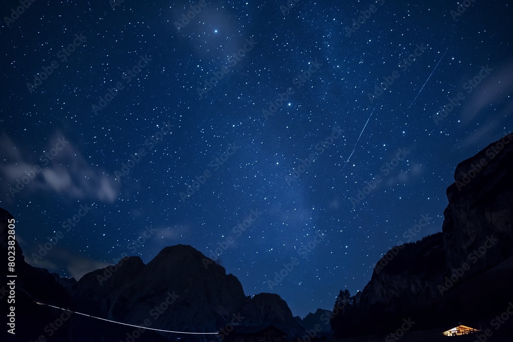 Fototapeta premium starry night sky, where twinkling stars