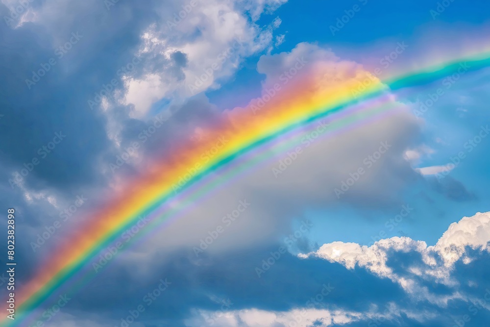 rainbow stretching across the sky
