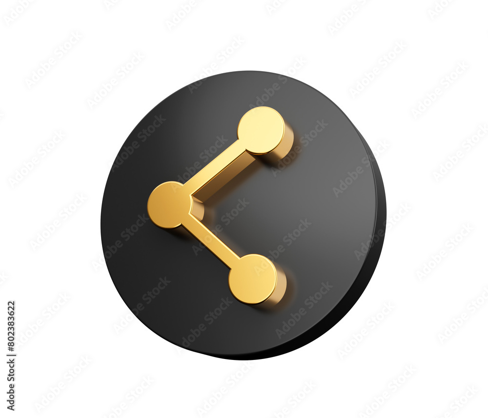 Share Icon link icon button symbol 3D illustration Share Icon link icon button symbol 3D illustration