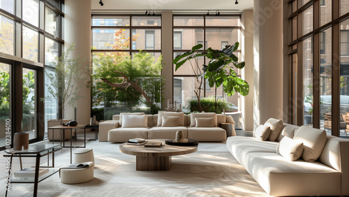 Nature Meets Design: Earthy Tones in a Well-lit New York Interior