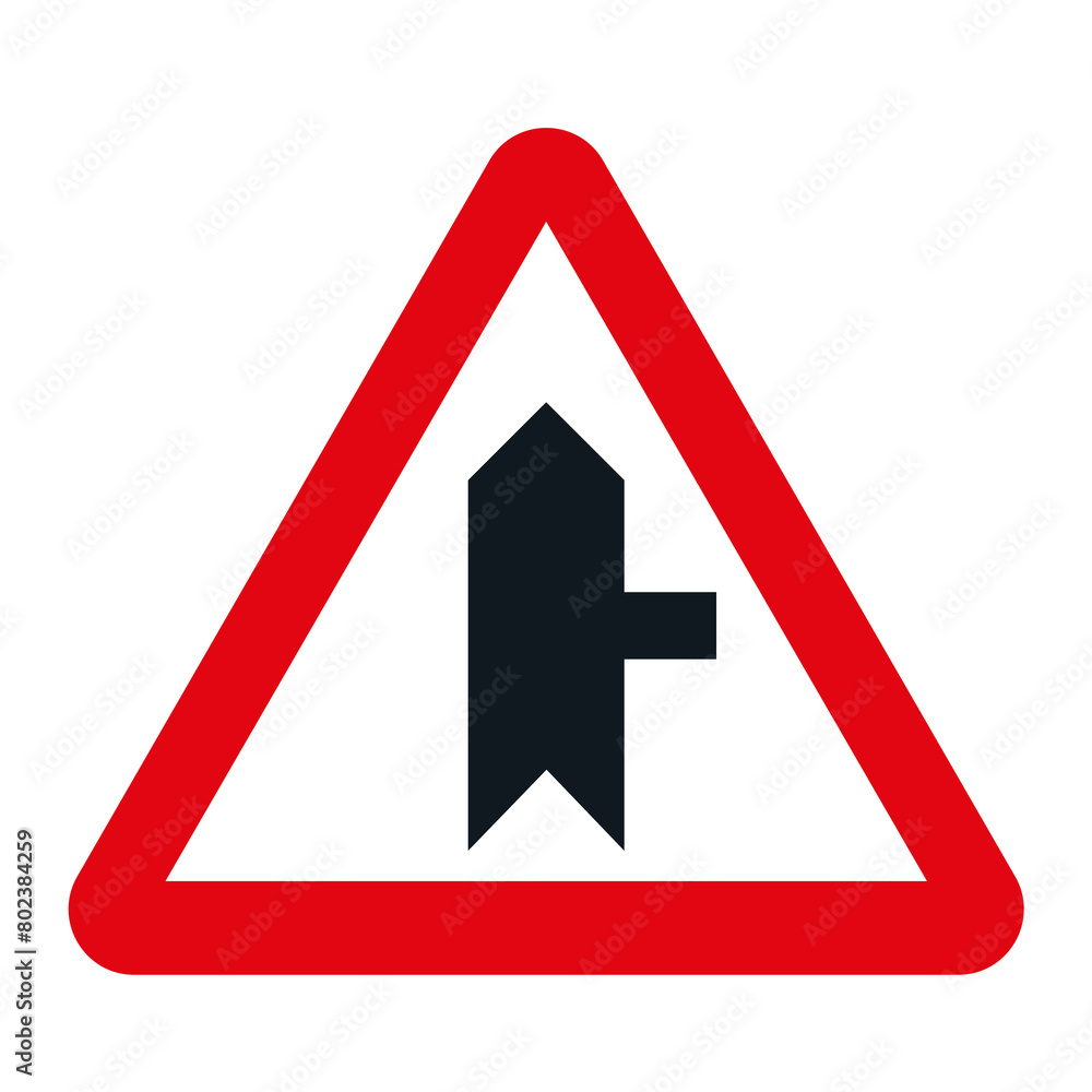 DANGER TRAFFIC SIGNS OF SPAIN, P-1a - Intersection with priority on road to the right - PNG DANGER TRAFFIC SIGNS OF SPAIN, P-1a - Intersection with priority on road to the right - PNG