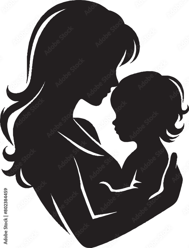 Vector mothers Day with mother and children Vector mothers Day with mother and children
