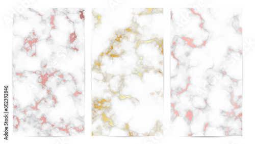 Set of marble texture backgrounds