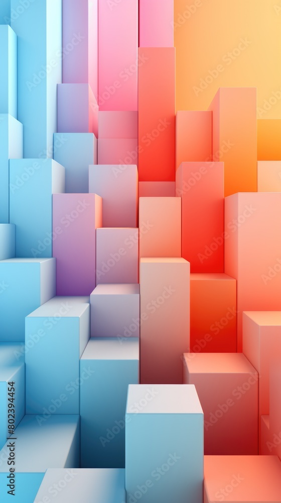 colorful 3d cubes squares wallpaper, ai colorful 3d cubes squares wallpaper, ai