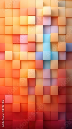 colorful 3d cubes squares wallpaper, ai