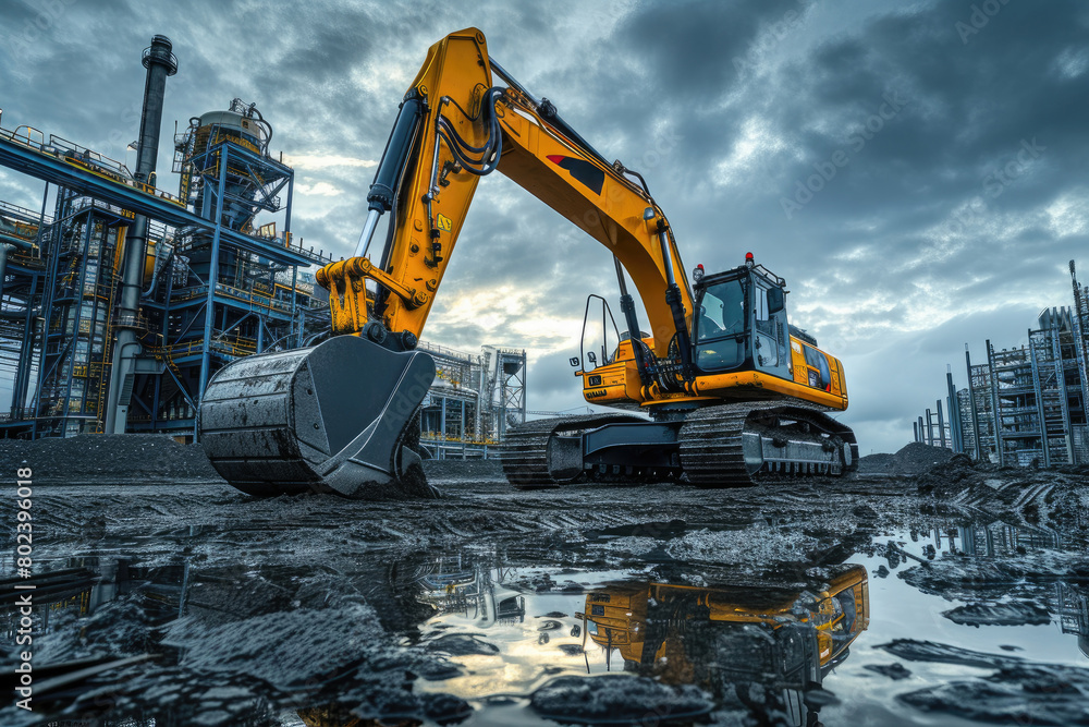 Building Progress: Excavator at Work Building Progress: Excavator at Work