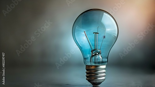 Inspiring concept depicted by blue light bulb symbolizing creativity and innovation. Concept Innovation, Creativity, Blue Light Bulb, Inspiring Concept, Symbolism