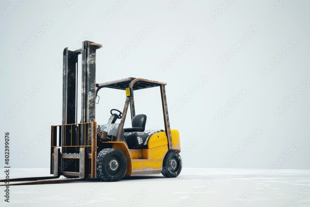Industrial Forklift Isolated on White