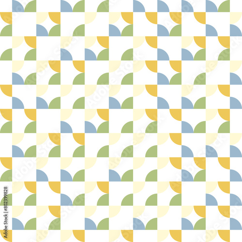 Bauhaus geometric vector pattern design 