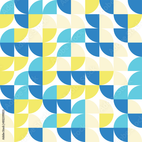 Bauhaus geometric vector pattern design 