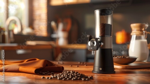Manual Coffee Grinder on Countertop photo