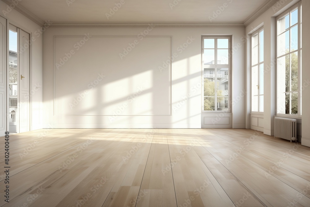 An empty apartment with two rooms serves as a versatile interior background, providing a blank canvas for various design concepts and creative projects An empty apartment with two rooms serves as a versatile interior background, providing a blank canvas for various design concepts and creative projects