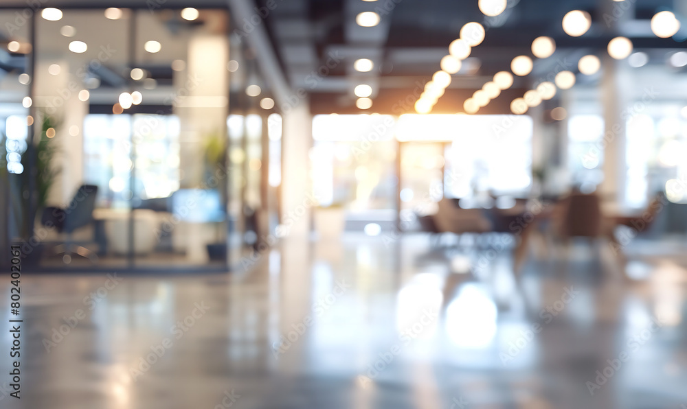 Blurry unfocused modern work office interior background. Blurry unfocused modern work office interior background.