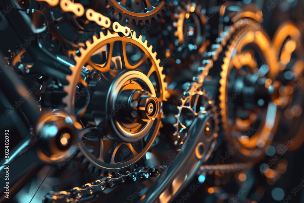 Detailed close up of a clock with visible gears. Perfect for illustrating time management concepts Detailed close up of a clock with visible gears. Perfect for illustrating time management concepts