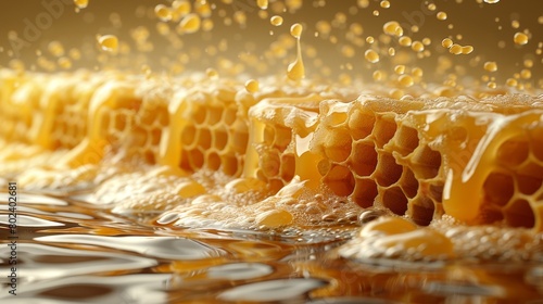 Royal jelly produced by bees, emphasizing its natural richness and nutritional benefits. photo