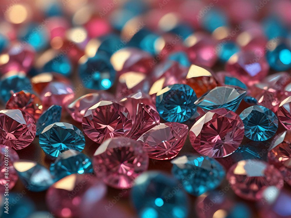 Pink and Blue Jewels