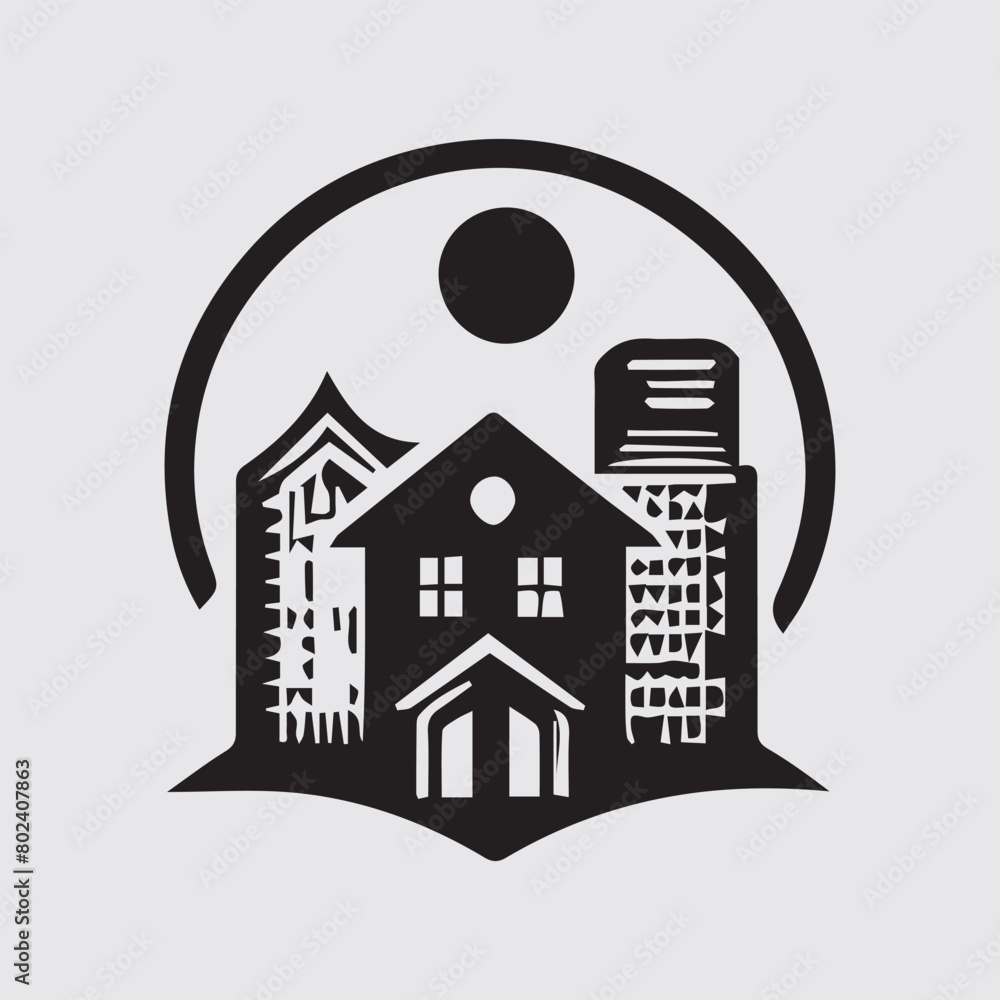 Icon and logos. house, browser homepage pictogram, real estate, and building logo designs Icon and logos. house, browser homepage pictogram, real estate, and building logo designs