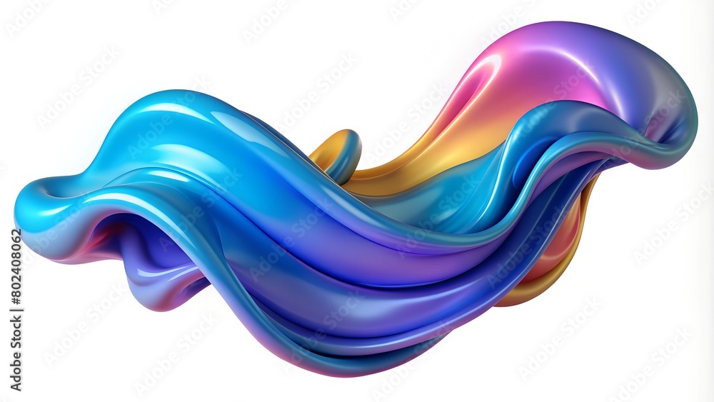 abstract background of liquid paint plastic 3d, smooth colors, gradient
