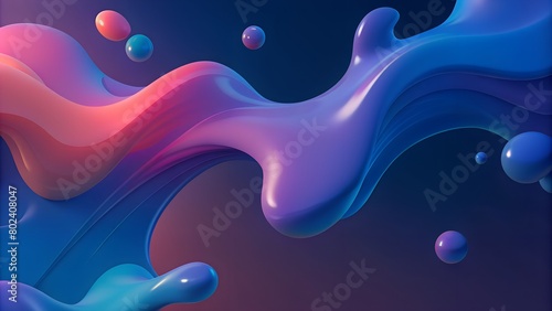 abstract background of liquid paint plastic 3d, smooth colors, gradient