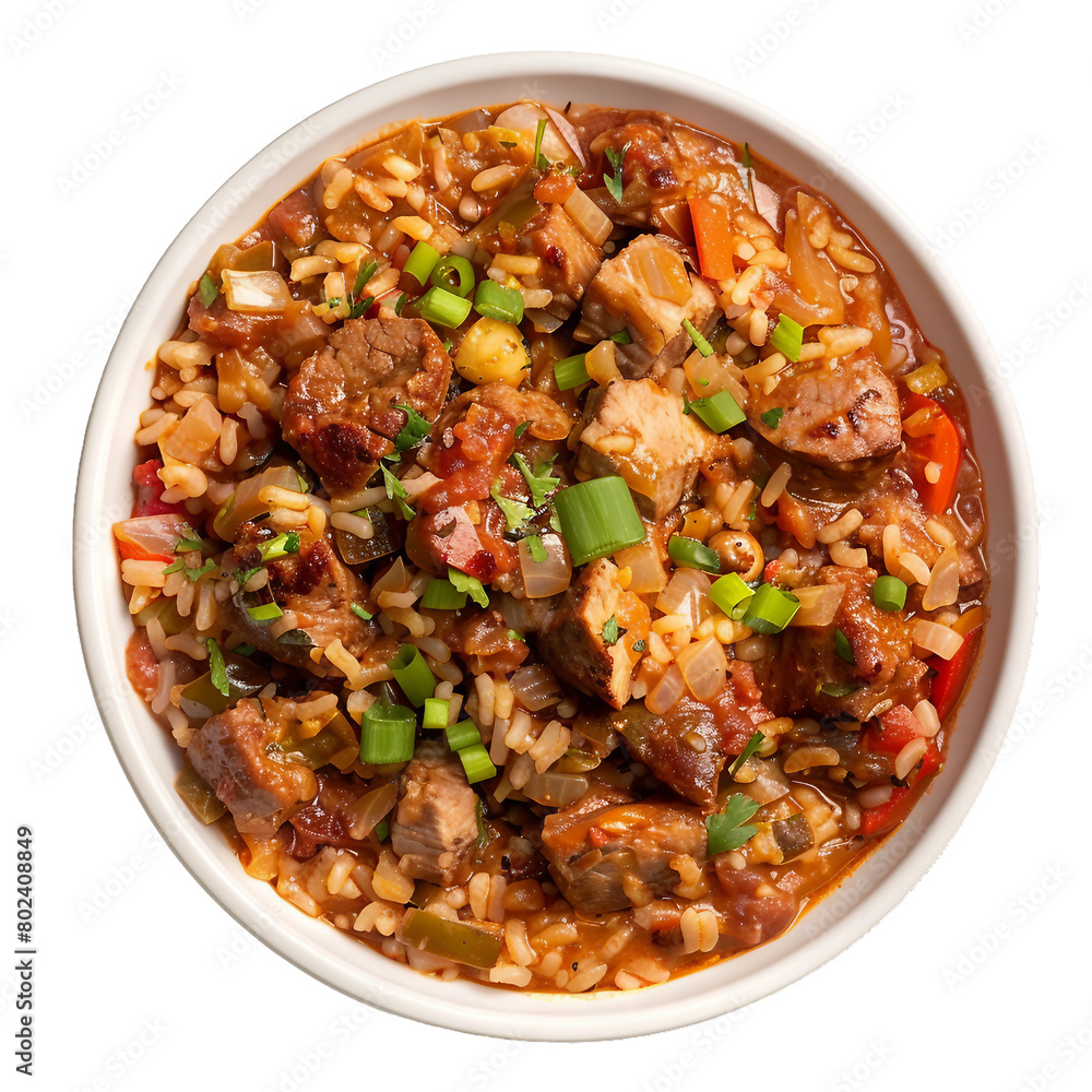 Jambalaya, transparent background, isolated image, generative AI Jambalaya, transparent background, isolated image, generative AI