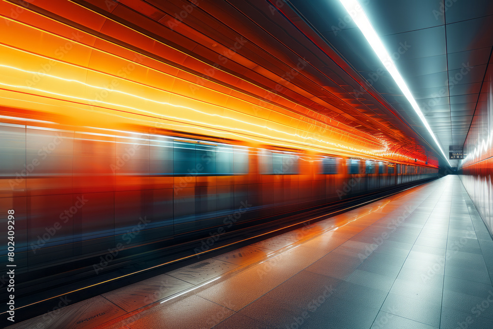 Abstract composition featuring blurred lines rushing towards a vanishing point, evoking a sense of unstoppable speed, Abstract composition featuring blurred lines rushing towards a vanishing point, evoking a sense of unstoppable speed,
