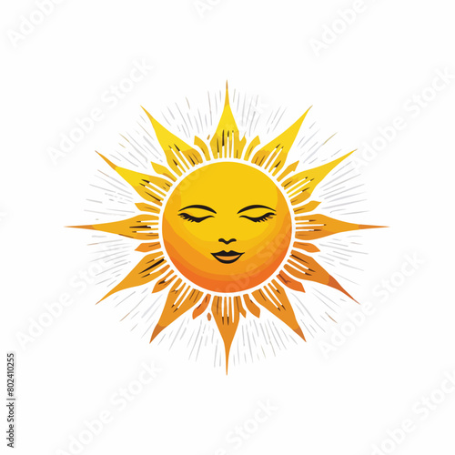 Cheerful Sun Cartoon Graphic