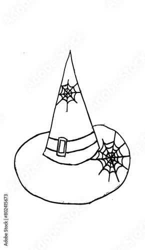 witch hat with cobweb