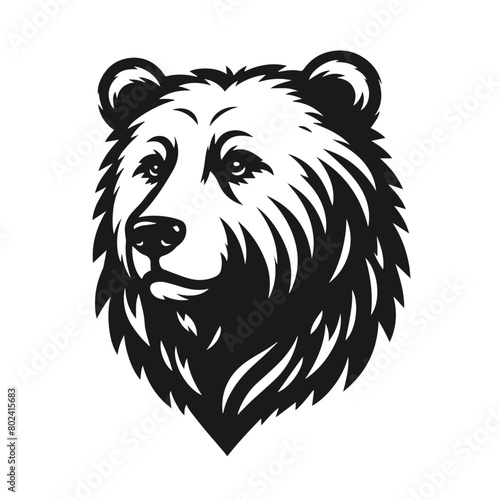 Bear head logotype vector isolated on white background