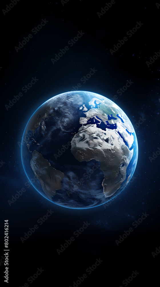 Ultra-wide shot of Earth from space Ultra-wide shot of Earth from space